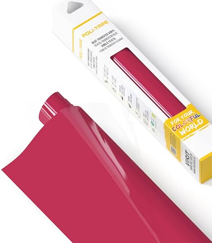 POLI-FLEX® TURBO® - Transferfolie für Textilien - Flexfolie zum Aufbügeln, Plotterfolie für DIY Shirts, Viva Magenta matt, 30,5 cm x 122 cm