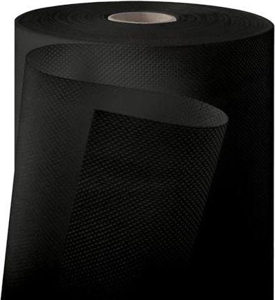 Longing Home Rouleau de Nappe jetable en intissé Imitation Tissu, Un Anniversaire, Une fête, Fête de la bière (Noir 1,1 × 30 m)