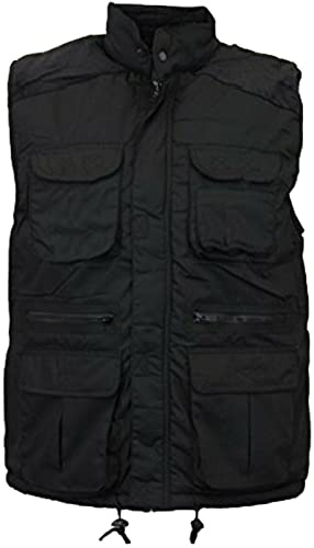 UK Dispatch Black Bodywarmer Workguard Padded Gilet Body Warmer Multi Pocket Jacket,L