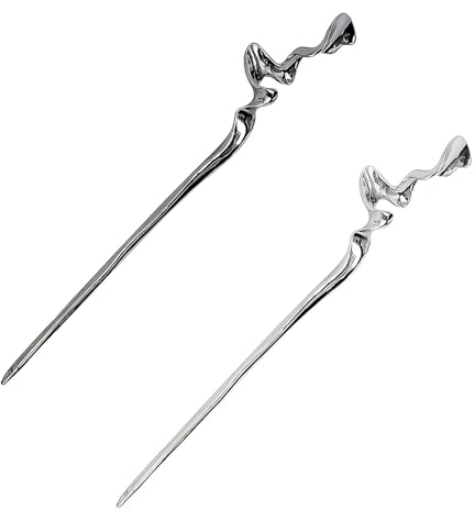 RTRTGS 2 Palillos de pelo para mujeres,Palitos de Pelo Vintage,Palillo Metálico el Cabello,Hermoso y elegante, sujeta el cabello con firmeza,para el diseño de peinado