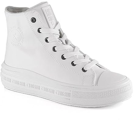 Big Star Damen Lace-Up Insulated Sneakers W Int1902a Weiß Sneaker, 41 EU