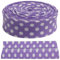 AERZETIX - C73181 - Dekoratives Schrägband 4.5 meter x 20 mm - aus 35% polyester und 65% baumwolle - lila mit weißen punkten