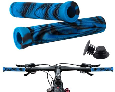 - Puños de Bicicleta, Manguito de Manillar de Goma con diseño Antideslizante | Puños de Bicicleta Flexibles, Funda de Manillar Antideslizante para Scooter, , MTB y Bicicletas