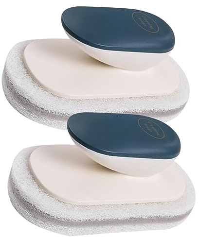 Didiseaon 2pcs Sponge Scrubbers Dishwasher Sponge Laundry Brush Wash Sponge Brush Tile Floor Scrubber Tile Cleaning Soap Scrubbing for Vessels Dish Scrub Brush Multifunction Pot Brush