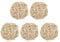 sourcing map 5 Pcs Wicker Rattan Balls 3 Inch Rattan Decorative Balls Vase Fillers for Wedding Party Centerpiece Bowls Home Decoration Beige
