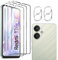 zZjoOoj Protector de pantalla para Xiaomi Redmi 13C 5G (2024), 3 protectores de pantalla + 2 protectores de pantalla para cámara, protector de pantalla HD con dureza 9H