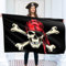 Bandera pirata 90 x 150 cm con ojales, bandera pirata grande para niños, impresión digital viva, bandera pirata, bandera de Jolly Roger, doble costura