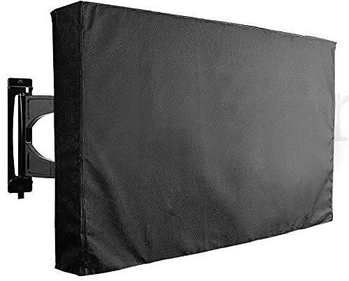 DUANSIYU Copri TV Esterno All'aperto TV Coperchio dello Schermo da 22 a 65 Pollici Oxford Nero Antilverpolvino e Impermeabile for televisore Aria condizionata Copertura per TV(22-24Inch)