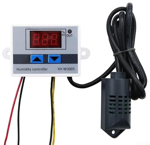 Entgoinggo Contrôleur d'humidité numérique hygromètre hygrostat avec capteur d'humidité, module thermostat de refroidissement pour diverses applications (220 V)