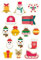 Christbaumschmuck Sticker Frohe Weihnachten Fensterbilder Weihnachten Groß Niedliche Aufkleber Geschenkverpackungsaufkleber Weihnachtsaufkleber Sankt-Geschenk-kleine Glockenaufkleber Super