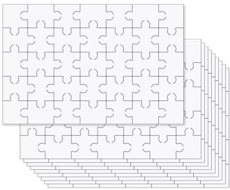 HDGSAFD 10 Teile Holzrohling-Puzzle, Mini-Kinder-Puzzle-Spielzeug, DIY-Puzzle, Personalisierte Puzzle-Dekoration