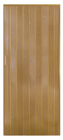 Bricoleva Falttür aus PVC mit Griff aus Kunststoff und Magnetverschluss Nussbaum 82 x 214 h cn