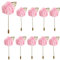10 Stück Blumen Anstecknadel Boutonniere Handgefertigt Revers Pin Ansteckblume Bräutigam Hochzeit Rose einfach zu tragen für Braut Bräutigam Groomsman Brautjungfer Hochzeit Prom Party (Rosa)