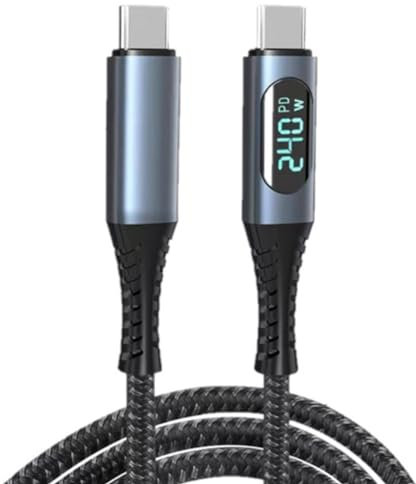 Bamberg USB C Cable with LED Display Supports 8K Video 40Gbps 240W USB C Charging Cable