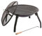 Barbecue Braciere con Griglia Cromata di Empotec da Esterno con Coperchio Parascintille Piedini Pieghevoli Carbonella Legna Cottura Borsa Porta BBQ Attizzatoio 77x77x40 cm
