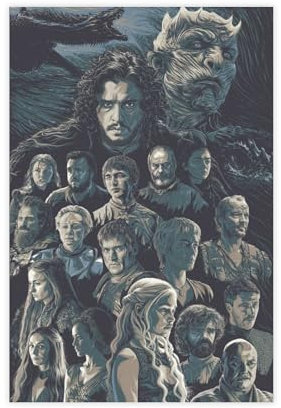 BNCVJFI Game of Thrones TV Canvas Poster Bedroom Decor Landscape Decor Gift 20x30inch(50x75cm)