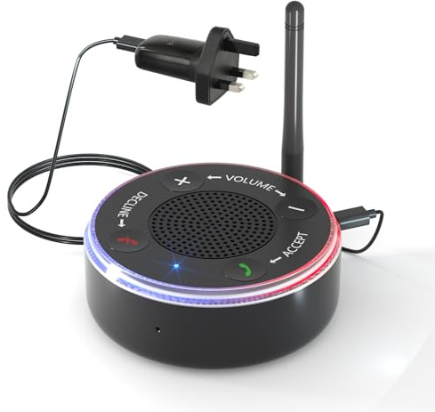 Healvaluefit Amplificatore per telefono cellulare da 110 dB, amplificatore e lampeggiatore per anziani e non udenti, Bluetooth - Rispondi alle chiamate direttamente, personalizzabile 3 modalità
