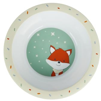 Sterntaler Kinderschale Fuchs Filou - robuste & lebensmittelechte Brei- oder Snackschale - mit rutschfestem Sockel - für Babys & Kleinkinder, steingrün