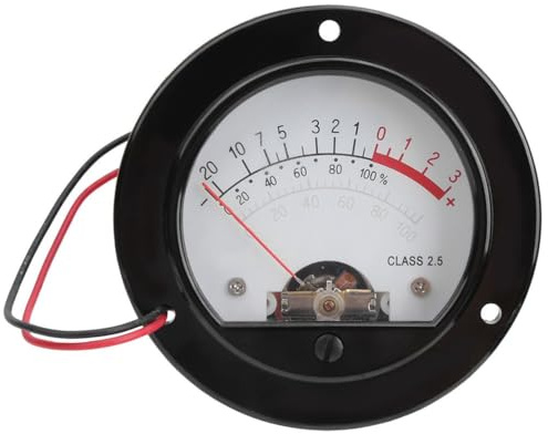 Gettimore VU Meter Retro Pointer Audio Level Testgerät mit Hintergrundbeleuchtung für DIY Studio Home Audio