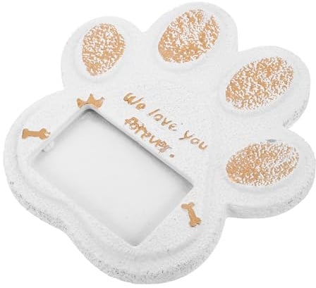 Abaodam Pfotenförmiger Hundegrabstein aus Metall 15x15cm Wetterfester Haustier Gedenkstein für Garten und Außenbereich Individuelles Trauergeschenk für Hund und Katze