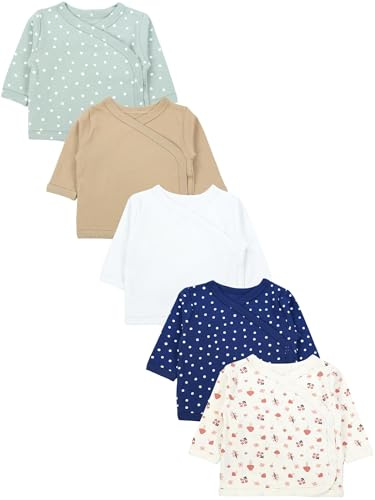 TupTam Baby Mädchen Langarm Wickelshirt Baumwolle 5er Set