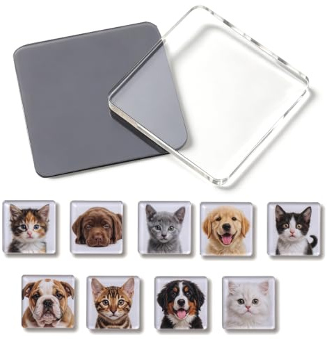 Dmrbiy 12 Juegos De Imanes Personalizados Nevera,Transparentes 5 X 5 CM