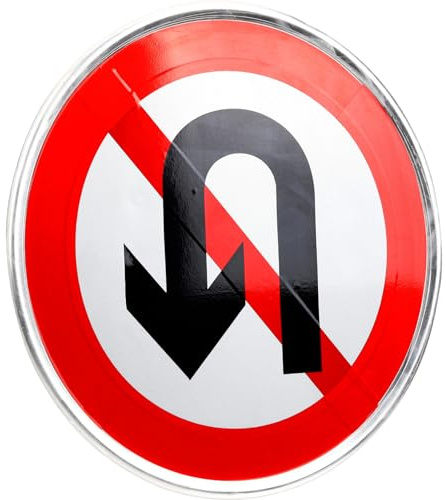 CATIEBYE Cartello Stradale Divieto di Inversione in Metallo Riflettente Indicazione Strada Privata Facile da Installare e Durevole per Vialetti e Cortili
