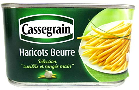 Cassegrain Haricots beurre extra-fins - La boîte de 220g net égouttée