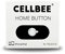CELLBEE 1x geeignet für iPhone iPad Home-Button Touch ID Sticker Aufkleber Weiß mit Silber Ring 2.0 - Erhöhung bei für iPhone 6 6s 7 8 Plus SE 2020 iPad Air Mini Panzergläs