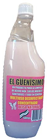 DEISA NATURAL - Detergente Multiuso y Desinfectante El Güenísimo - Limpieza Total para el Hogar, Máximo Ahorro, No Daña la Piel ni Vías Respiratorias, Rosa, 1L