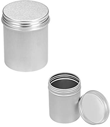 sourcing map 6 Pack 4.4oz Round Aluminum Cans Tin Can Screw Top Metal Lid Containers for Crafts, 130ml