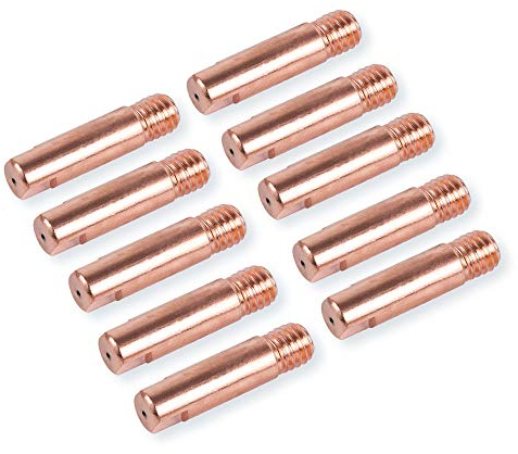 10 Stück 0,8 mm Stromdüsen Kontaktröhrchen für MIG/MAG Schweißgerät M6 x 25 mm