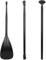 ECD Germany 3-Teiliges Teleskop Paddle für Stand Up Paddle Board SUP - verstellbar 175-215 cm - zerlegbar - Ultraleicht - Aluminium - Schwarz - SUP Paddel Paddle Stechpaddel Surfboard Surfbrett Kajak