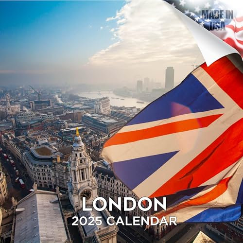 Monats-Wandkalender 2027, London, 16 Monate, 30,5 x 61 cm, dickes Papier, kein Ausbluten, großes Raster, Geschenk für Lehrer, Zuhause, Büro, hergestellt in den USA