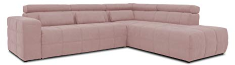 DOMO. collection Ecksofa Brandon, Sofa mit Rückenfunktion in L-Form, Polsterecke, Eckgarnitur 275 x 228 x 98 cm (BxTxH), rosa
