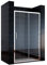 SONNI Schiebetür Dusche 100 cm Duschtüren Duschabtrennung Glasschiebetür Höhe 185 cm Klarglas Duschwand Duschkabine