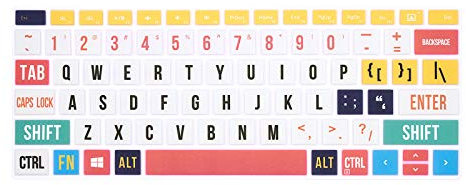 HRH Silicone Keyboard Cover Skin for Microsoft Surface Laptop 3 13.5 and 15 2019/Surface Book 3 13.5 and 15/Surface Book 2 13.5&15 inch/Surface Laptop 2017/Laptop 2 2018,Creative Rainbow Font