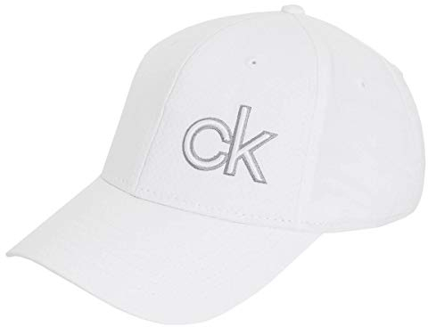 Calvin Klein Herren Q-Max Kontrast CK Quick Dry Cap - Weiß/Silber