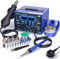 YIHUA 862BD+ SMD Hot Air Rework Station Soldering Iron Station, 2 in 1 Station with Temperature Stabilization Function and Electronic DIY Projects Rework Repair(UK Plug)