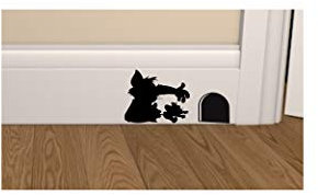 Epic Modz Inspired Cat vs Mouse Skirting Board Vinyl Decal Sticker Wall Art Bedroom Living Room Lounge car