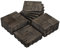 Yaheetech Suelo de Madera 27 piezas para 2,6 m² Baldosas de Abeto 30 x 30 cm Piso Antideslizantes Terraza Piscina Jardín Patio Balcón Baño Negro 12 listones