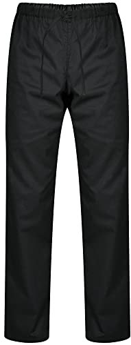 PALLTEX Carlo Kochhose Herren Kochhose Herren Kochhosen für Männer und Damen Bäckerhose mit elastischer Bund mit Tunnelzug XS - 5XL (Schwarz, 3XL)