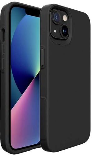 JT Berlin BackCase Pankow-Safe Silikon Hülle Apple iPhone 13 Schutzhülle [Fallschutz nach US-Militärstandard, Wireless-Charging (Qi) kompatibel, Kamera- und Displayschutz] schwarz