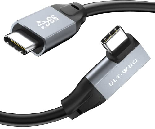 Cavo da USB C a USB C 3.2 Gen2x2 100W, Cavo Video 4K@60Hz ad Angolo Retto da 20Gbps, Cavo Dati da USB Type-C Compatibile con iPhone 15/15Pro/Pro Max, Steam Deck, Camera, SSD, OTG (1m)