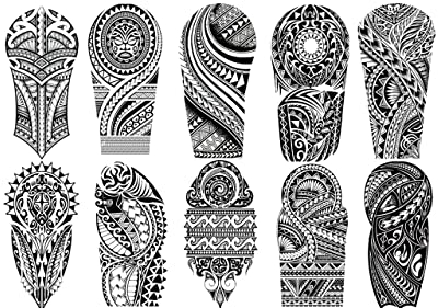 Tribal Tattoo Maori Design Tattoo Männer Tattoo 10 Bögen Set