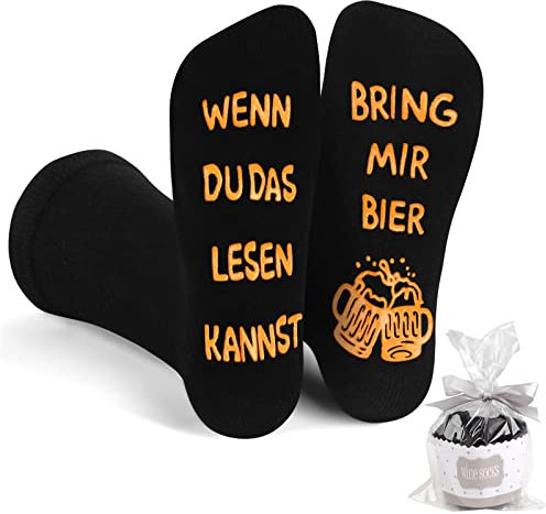 yumcute Lustige Socken, Bier Socekn Weihnachten Geburtstags Lustige Geschenk für Männer, FrauenBester Freund, Mama und Papa, Biergeschenke
