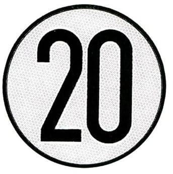 PLACA DE VELOCIDAD HOMOLOGADA 20