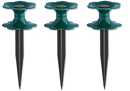 Schlauchführung 3er Set Umlenkrolle mit Erdspieß Gartenschlauchführung in grün