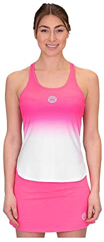 BIDI BADU Damen Crew Gradiant Tank - pink, White, Größe:S