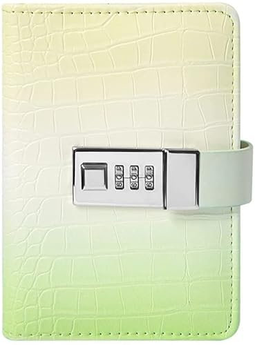 Small Notebook with Lock A7 Mini Diary Notepad Journal Password (One Color One Size)